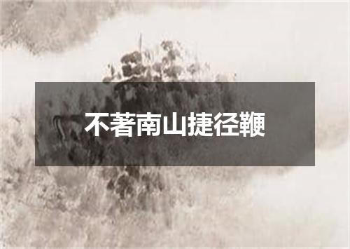 不著南山捷径鞭