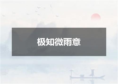 极知微雨意