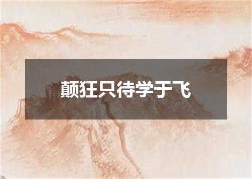 颠狂只待学于飞
