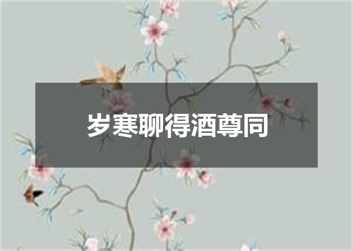 岁寒聊得酒尊同