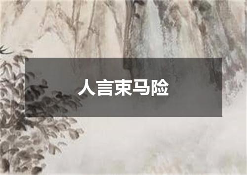 人言束马险