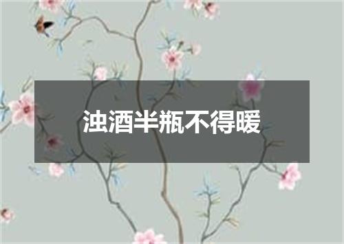 浊酒半瓶不得暖