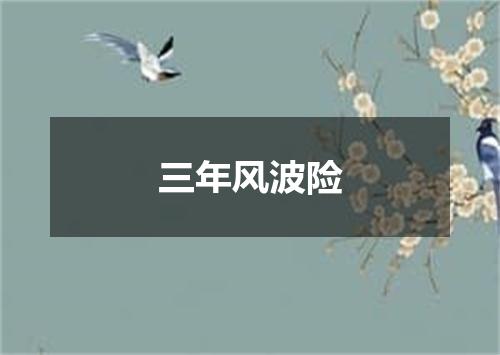 三年风波险