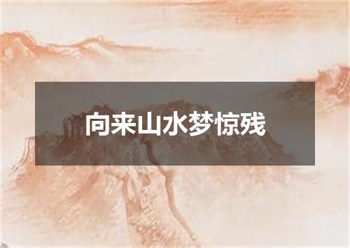 向来山水梦惊残