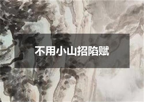 不用小山招陷赋