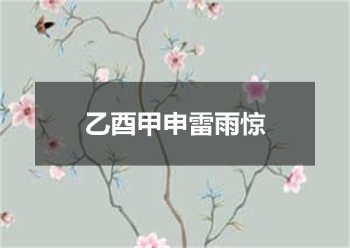乙酉甲申雷雨惊