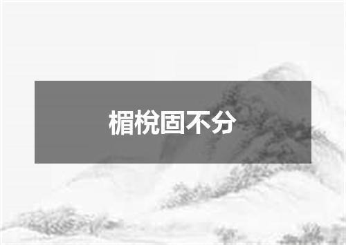 楣梲固不分