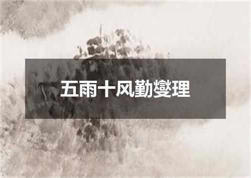 五雨十风勤燮理