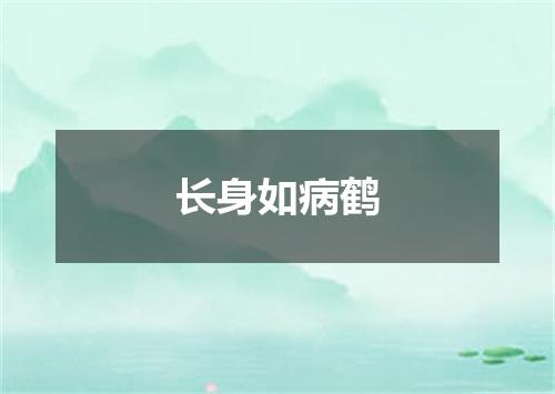 长身如病鹤