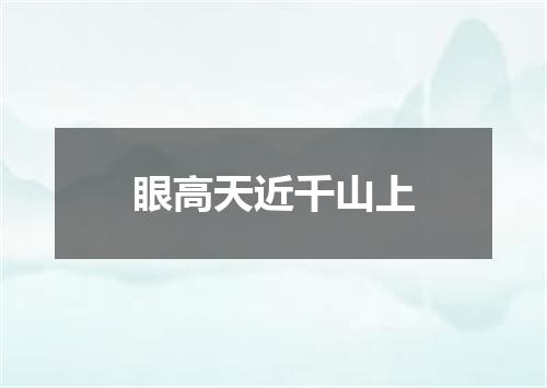 眼高天近千山上
