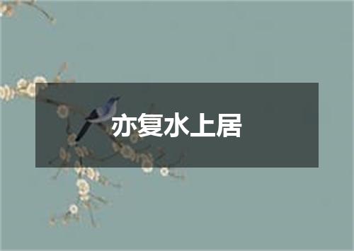 亦复水上居