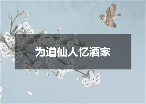 为道仙人忆酒家