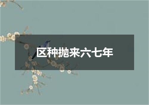 区种抛来六七年