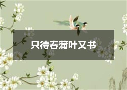 只待春蒲叶又书