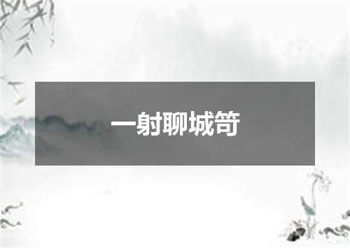 一射聊城笴