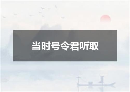 当时号令君听取