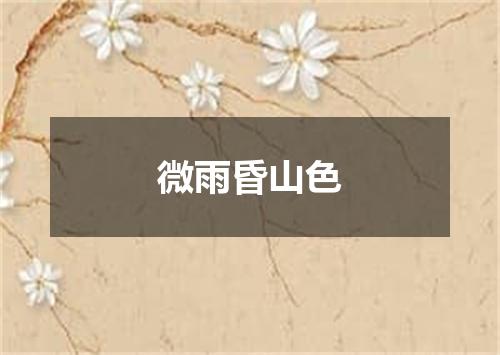 微雨昏山色