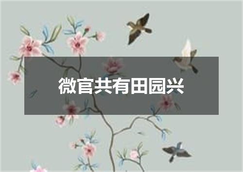 微官共有田园兴