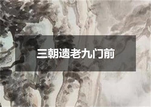 三朝遗老九门前