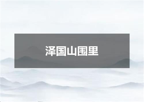 泽国山围里