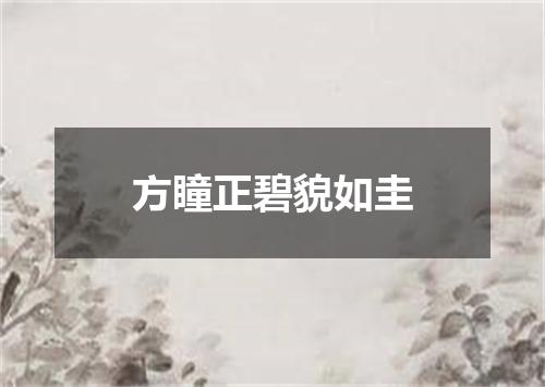 方瞳正碧貌如圭