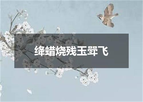 绛蜡烧残玉斝飞