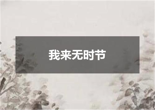 我来无时节