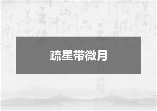 疏星带微月