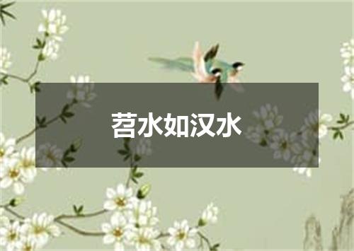苕水如汉水