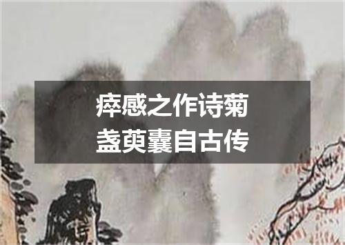 瘁感之作诗菊盏萸囊自古传