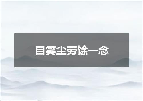 自笑尘劳馀一念