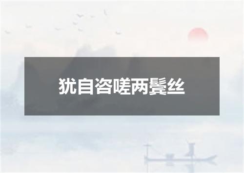 犹自咨嗟两鬓丝