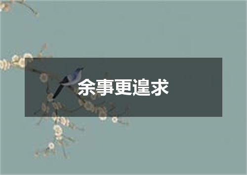余事更遑求