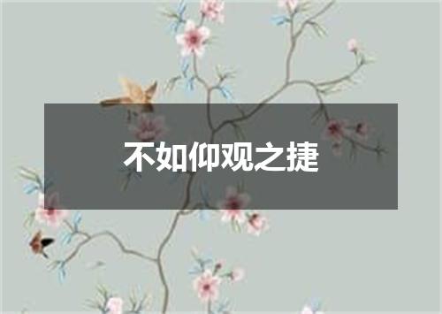 不如仰观之捷