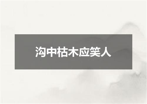 沟中枯木应笑人