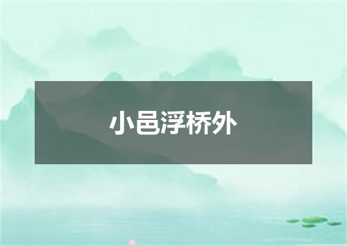 小邑浮桥外