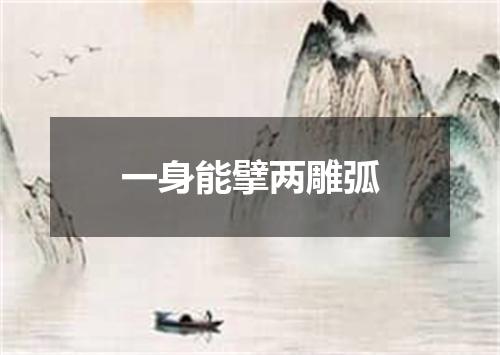 一身能擘两雕弧