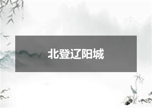 北登辽阳城