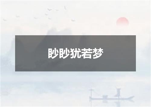 眇眇犹若梦