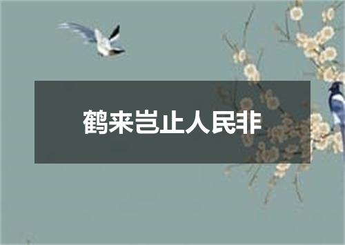 鹤来岂止人民非