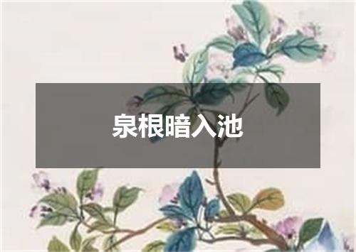 泉根暗入池