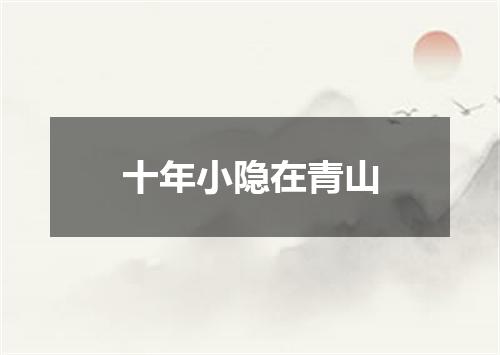 十年小隐在青山