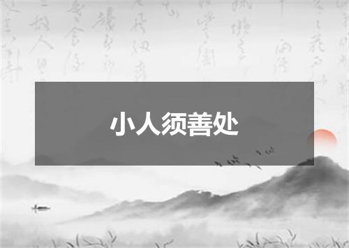 小人须善处