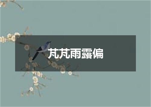 芃芃雨露偏