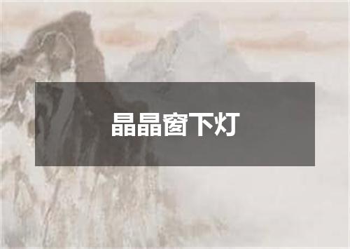 晶晶窗下灯