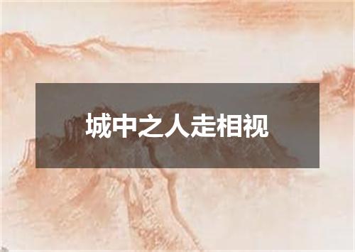 城中之人走相视