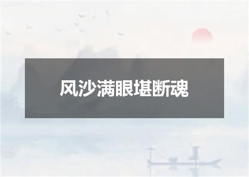 风沙满眼堪断魂