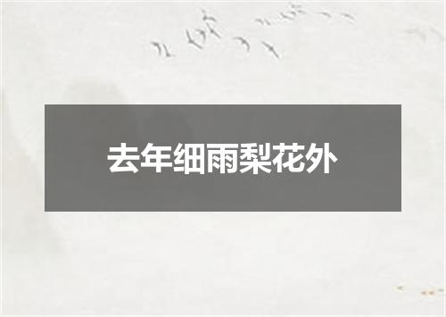 去年细雨梨花外