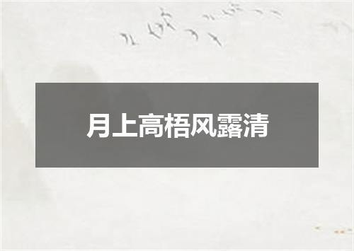 月上高梧风露清