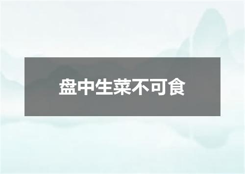 盘中生菜不可食